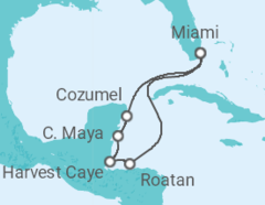 Itinerario della crociera Honduras, Messico - NCL Norwegian Cruise Line