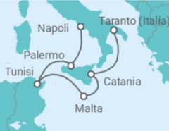 Itinerario della crociera Italia, Tunisia, Malta - Costa Crociere
