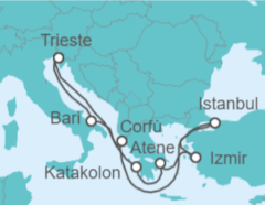 Itinerario della crociera Grecia, Italia, Turchia - MSC Cruceros