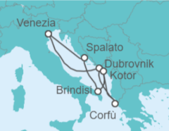 Itinerario della crociera Croazia, Italia, Grecia, Montenegro - MSC Crociere