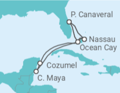 Itinerario della crociera Bahamas, Messico, Stati Uniti - MSC Cruceros