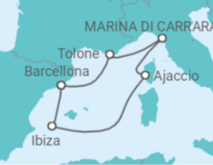 Itinerario della crociera Francia, Spagna - Virgin Voyages