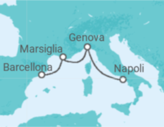 Itinerario della crociera Francia, Italia - MSC Cruceros