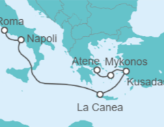 Itinerario della crociera Italia, Grecia, Turchia - Princess Cruises
