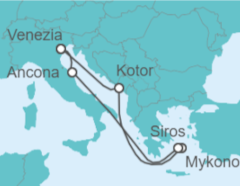 Itinerario della crociera Montenegro, Grecia, Italia - MSC Crociere