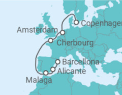 Itinerario della crociera Olanda, Francia, Spagna - MSC Crociere