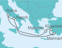 Itinerario della crociera Turchia, Italia, Grecia - MSC Cruceros