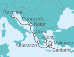 Itinerario della crociera Croazia, Montenegro, Grecia - NCL Norwegian Cruise Line