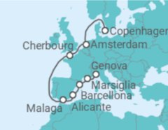 Itinerario della crociera Olanda, Francia, Spagna - MSC Crociere