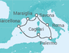 Itinerario della crociera Francia, Spagna, Italia - Costa Crociere
