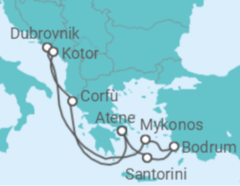 Itinerario della crociera Grecia, Turchia, Croazia, Montenegro - Virgin Voyages