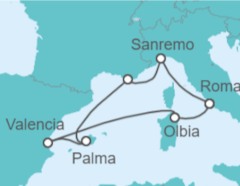 Itinerario della crociera Italia, Spagna - Costa Crociere