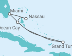 Itinerario della crociera Bahamas - MSC Cruceros