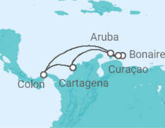Itinerario della crociera Curaçao, Bonaire, Sint Eustatius e Saba, Aruba, Panamá - Royal Caribbean
