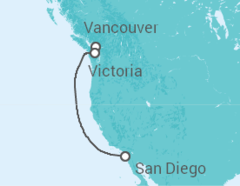 Itinerario della crociera Canada - Disney Cruise Line