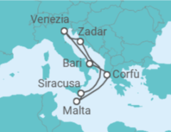 Itinerario della crociera Grecia, Malta, Italia - Costa Crociere