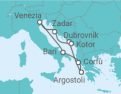 Itinerario della crociera Grecia, Croazia, Montenegro, Italia - Costa Crociere