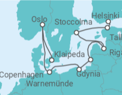 Itinerario della crociera Norvegia, Germania, Polonia, Lituania, Lettonia, Svezia, Estonia - NCL Norwegian Cruise Line