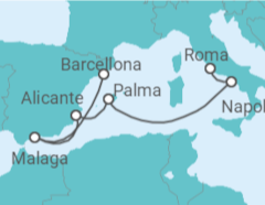 Itinerario della crociera Italia, Spagna - Royal Caribbean