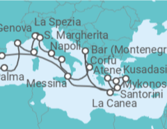 Itinerario della crociera Spagna, Francia, Italia, Grecia, Turchia - Princess Cruises