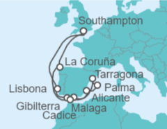Itinerario della crociera Portogallo, Spagna, Gibilterra - Con volo - MSC Cruceros