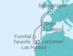 Itinerario della crociera Isole Canarie - MSC Cruceros