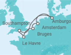 Itinerario della crociera Regno Unito, Germania, Olanda, Belgio - MSC Crociere