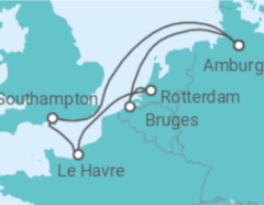 Itinerario della crociera Regno Unito, Germania, Belgio, Olanda - MSC Crociere