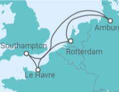 Itinerario della crociera Francia, Regno Unito, Germania - MSC Cruceros