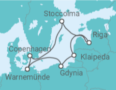 Itinerario della crociera Germania, Polonia, Lituania, Lettonia, Svezia - MSC Crociere