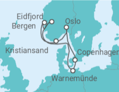 Itinerario della crociera Germania, Norvegia - MSC Crociere