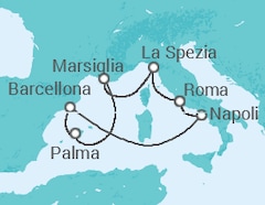 Itinerario della crociera Italia, Spagna, Francia - Royal Caribbean