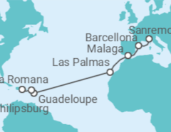 Itinerario della crociera Spagna, Guadalupa, Sint Maarten - Costa Crociere