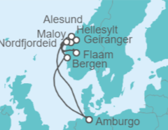 Itinerario della crociera Norvegia - Costa Crociere