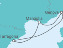 Itinerario della crociera Spagna, Italia - MSC Cruceros