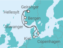 Itinerario della crociera Danimarca, Norvegia - Costa Crociere
