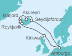 Itinerario della crociera Islanda, Regno Unito - Costa Crociere
