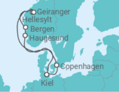 Itinerario della crociera Norvegia, Germania - Costa Crociere