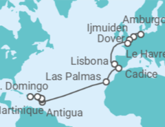 Itinerario della crociera Da Amburgo (Germania) a Santo Domingo - Costa Crociere