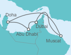 Itinerario della crociera Qatar, Oman, Emirati Arabi - AIDA