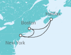 Itinerario della crociera Stati Uniti, Canada - AIDA