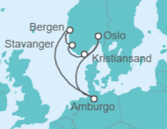 Itinerario della crociera Norvegia - AIDA