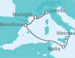 Itinerario della crociera Malta, Spagna, Francia - MSC Crociere