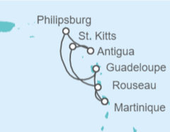 Itinerario della crociera Sint Maarten, Antigua E Barbuda, Saint Kitts e Nevis, Martinica - MSC Crociere