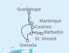 Itinerario della crociera Santa Lucia, Barbados, Saint Vincent e Grenadine, Martinica - MSC Crociere