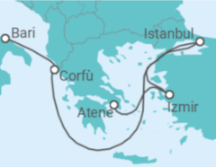 Itinerario della crociera Turchia, Grecia - MSC Cruceros