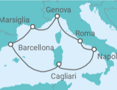 Itinerario della crociera Italia, Francia, Spagna - Costa Crociere