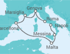 Itinerario della crociera Italia, Malta, Spagna, Francia - MSC Crociere