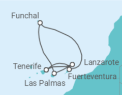 Itinerario della crociera Isole Canarie - Costa Crociere