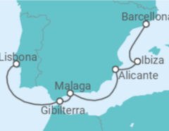 Itinerario della crociera Portogallo, Gibilterra, Spagna - Explora Journeys